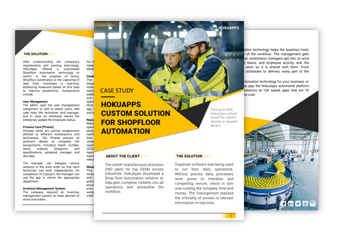 Shopfloor Automation Technology with Real-time Analytics for The Manufacturing Industry